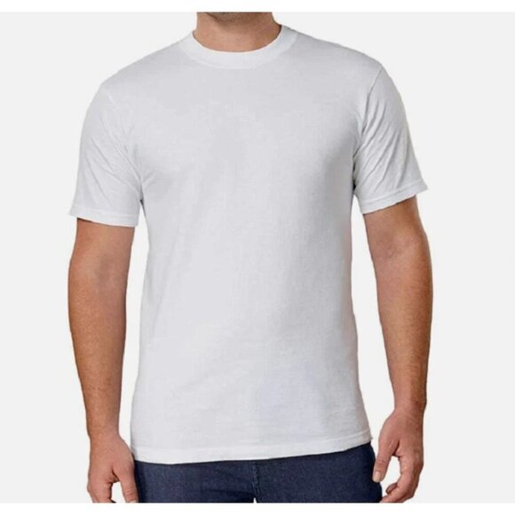 NEW Kirkland 6-Pack Men's  XL Crew Neck T-Shirts 100% Cotton White - Picture 1 of 5